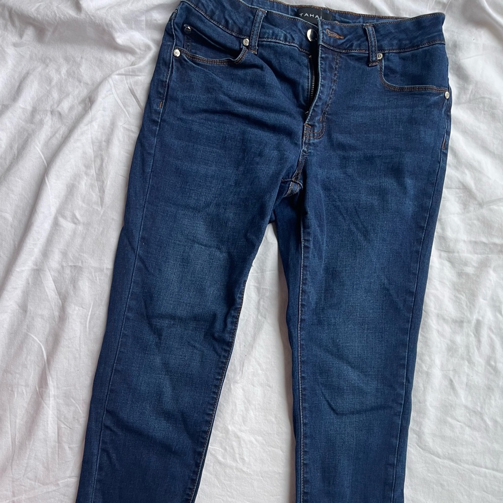 Tahari Dark Blue Skinny Jeans